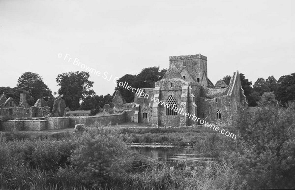 HOLY CROSS ABBEY FROM EAST (ACROSS RIVER) DULL LIGHT